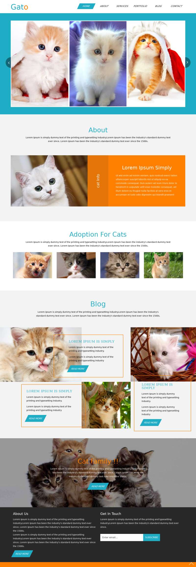 清爽的HTML宠物猫买卖交易网站模板