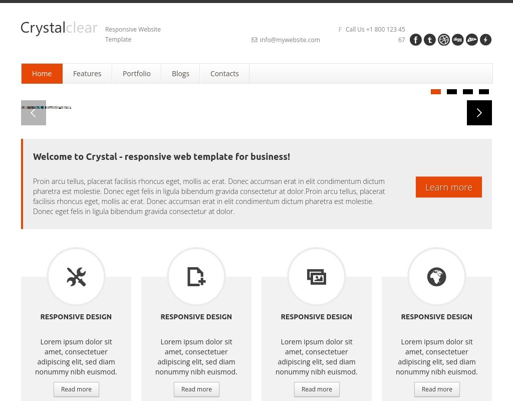 基于bootstrap的干凈專業業務響應式web模板