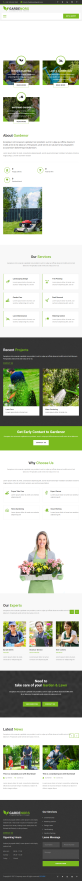 綠色簡約園林綠化養護服務html5模板，綠色html模板