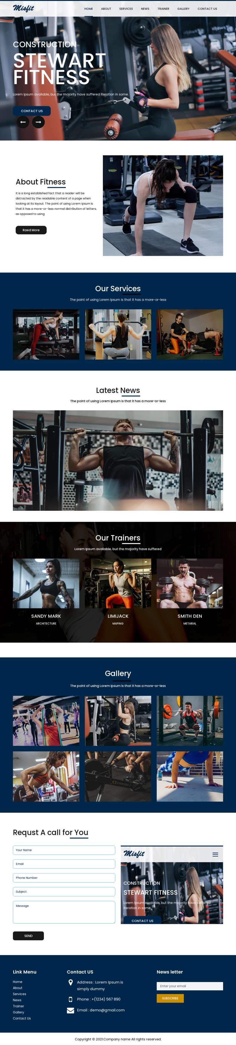 健身房网站设计，2022健身房网站源码模板