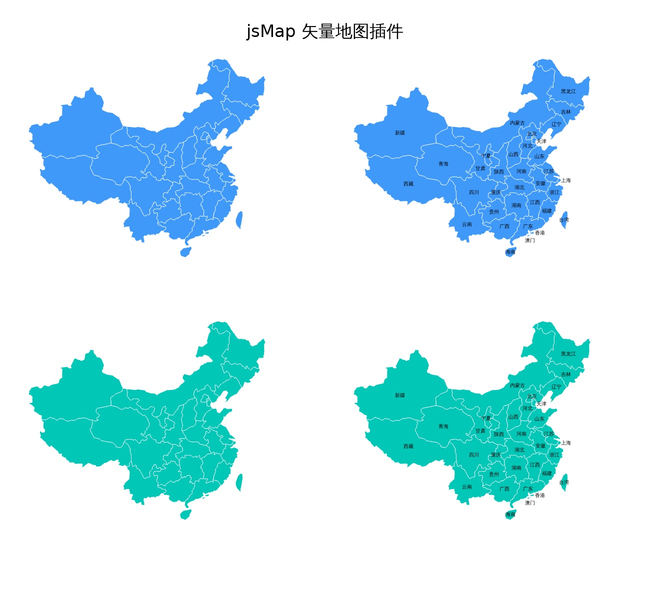 html中國地圖代碼，矢量地圖插件