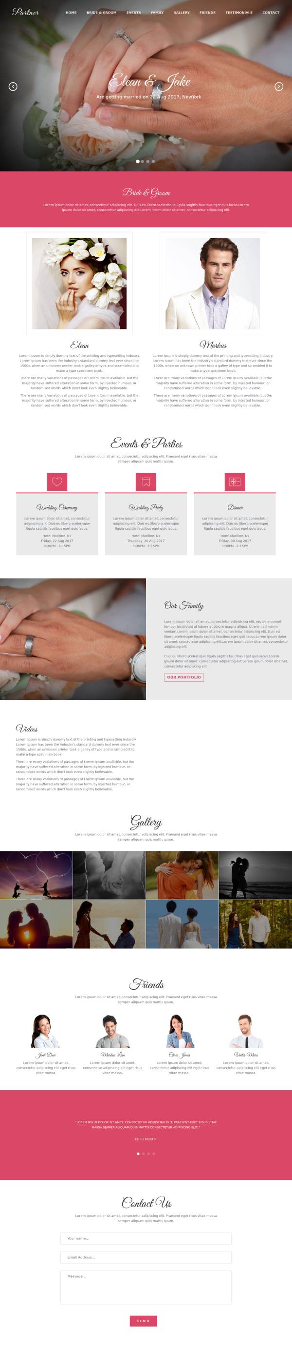 婚礼策划网页代码html，婚礼策划网站设计模板