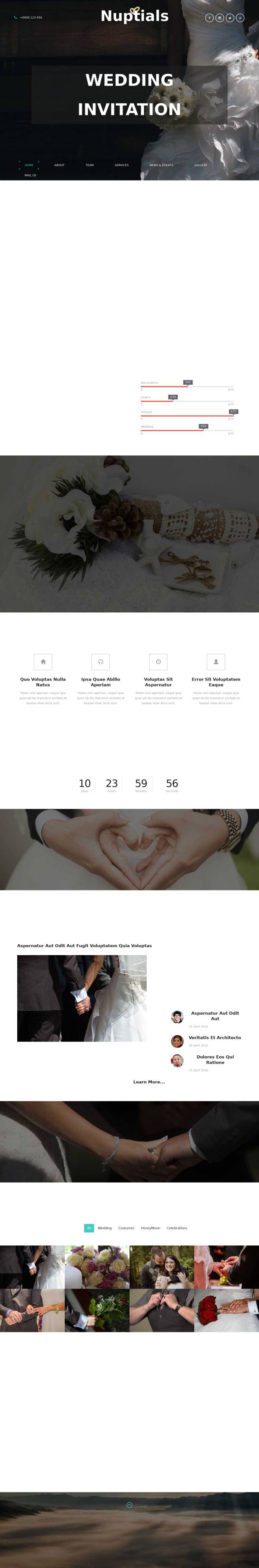 婚庆网站设计模板，婚礼策划网站设计