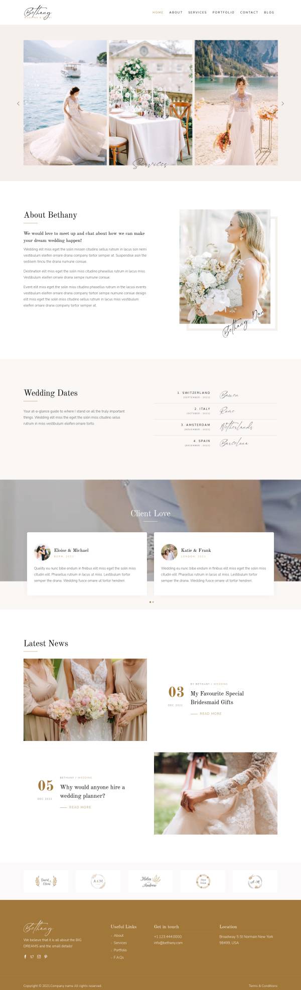 婚礼策划网页代码html，简洁白色婚庆网站源码