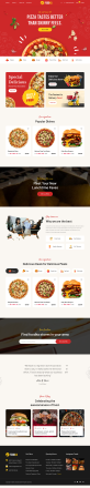 美食网站模板源代码，订餐网页模板，披萨外卖订餐模板