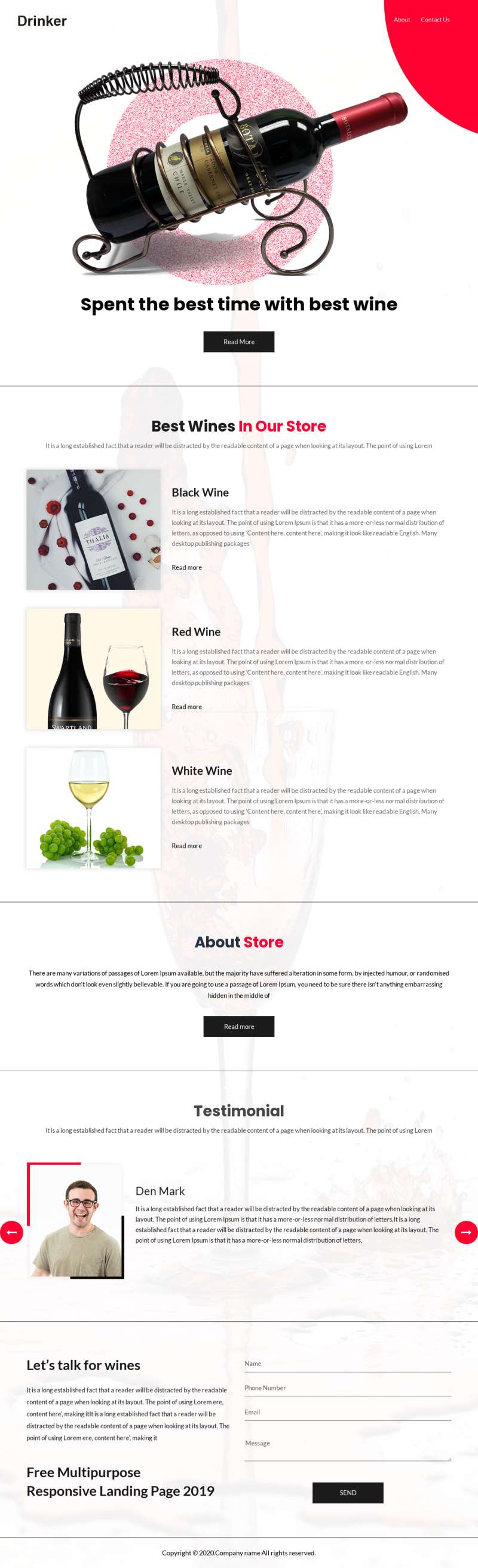 葡萄酒网站模板，葡萄酒网页设计模板下载