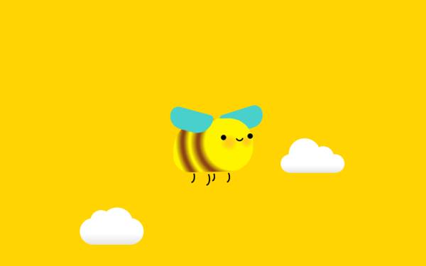 css3动画效果，可爱的蜜蜂动画特效素材