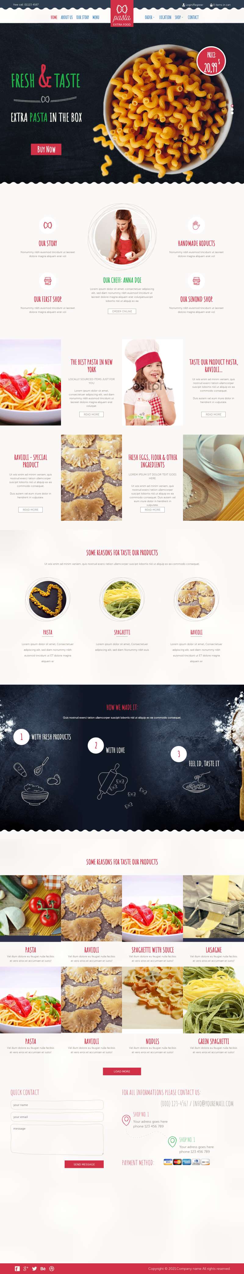 餐饮美食网站模板，美食网站网页设计