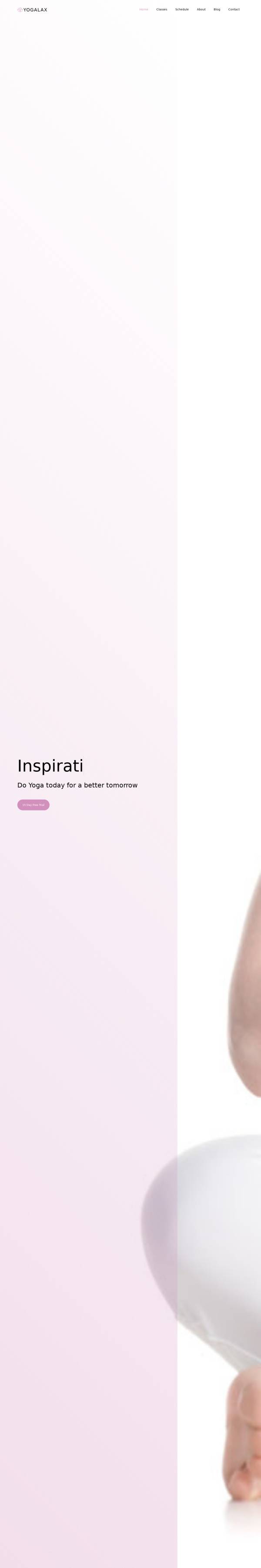瑜伽网站源码，粉色bootstrap瑜伽网站模板