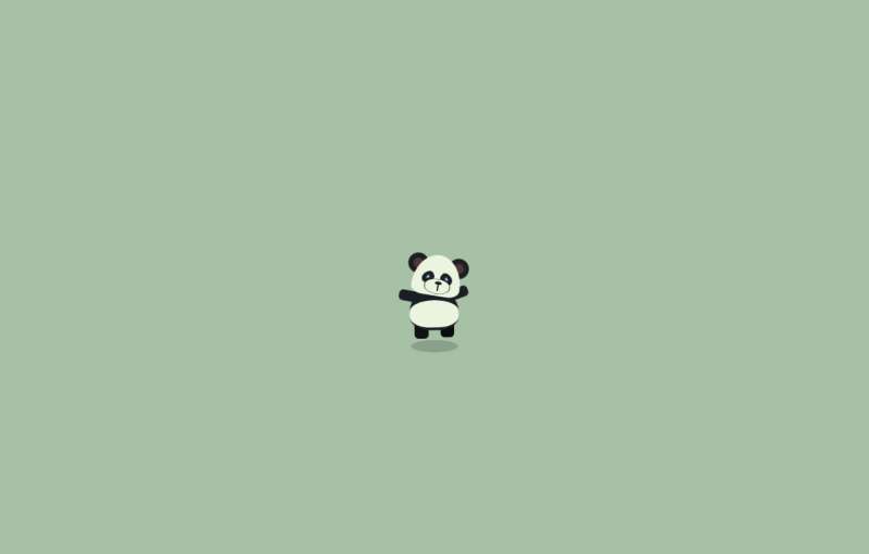 纯css动画效果代码案例，熊猫动画素材