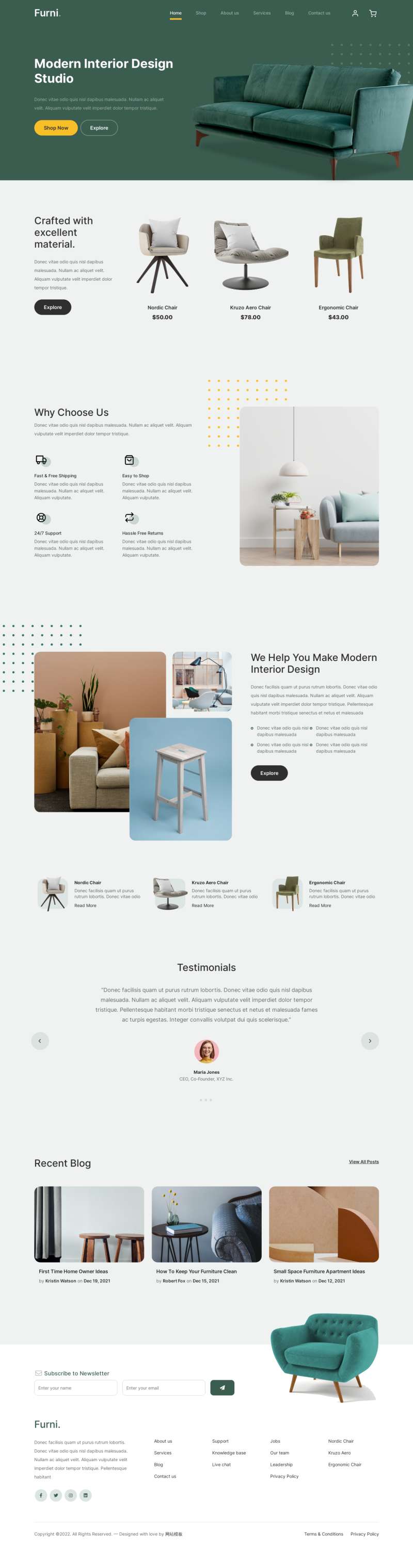 家具网站模板下载，沙发家具商城模板