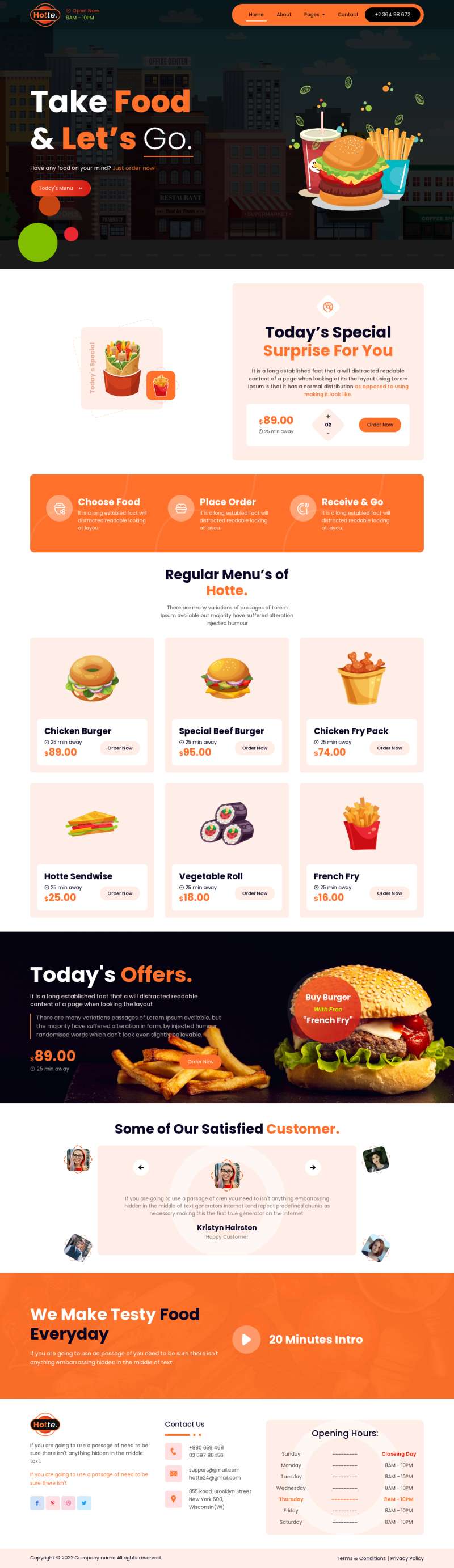 美食外卖网站模板，汉堡网站模板