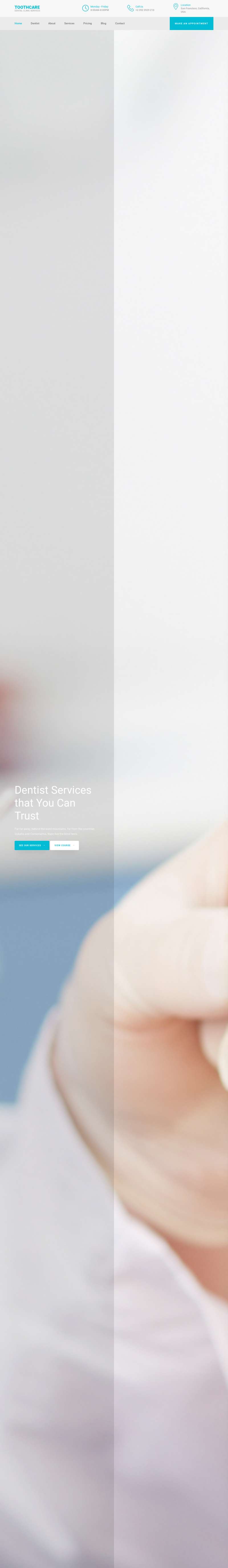 口腔诊所网站模版，牙科医院网站设计