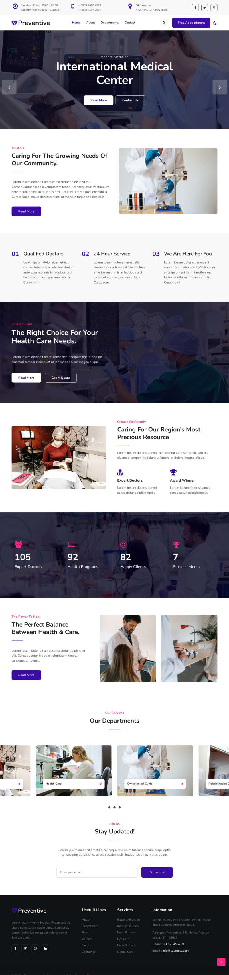医疗教育网站设计，大气的医疗网站模板