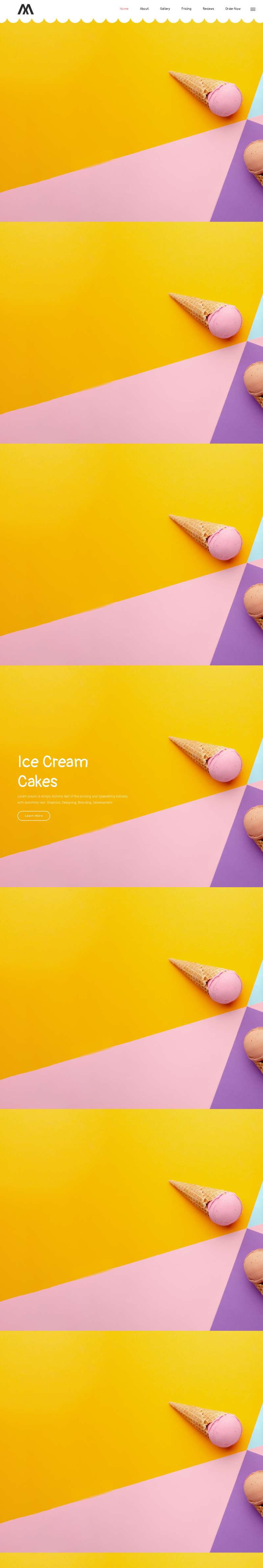 冰淇淋网页设计代码，唯美的冰淇淋网页设计模板