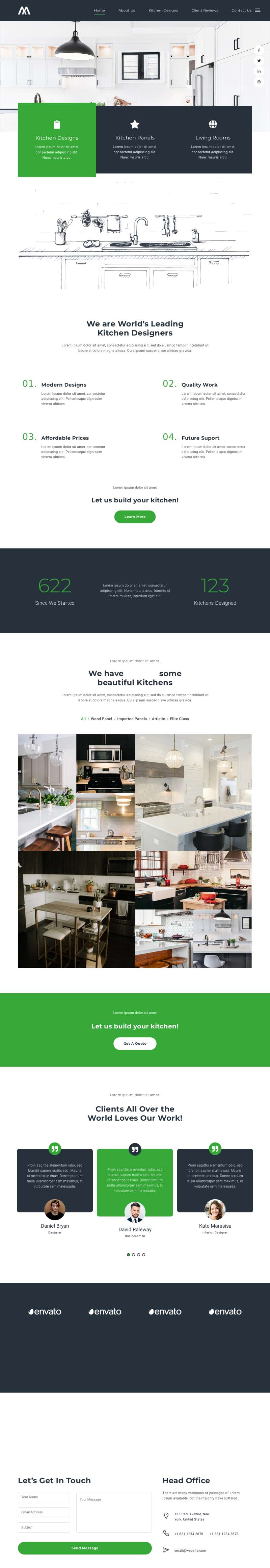 厨房设计网站，现代风室内装修设计模板