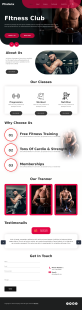 健身俱乐部网站设计，健身网页设计模板