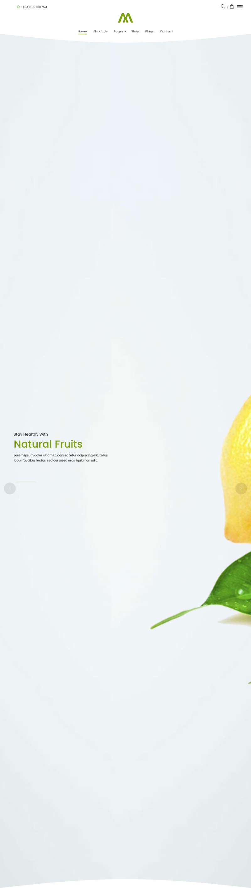 水果专卖店的网页设计，小清新水果网站设计模板