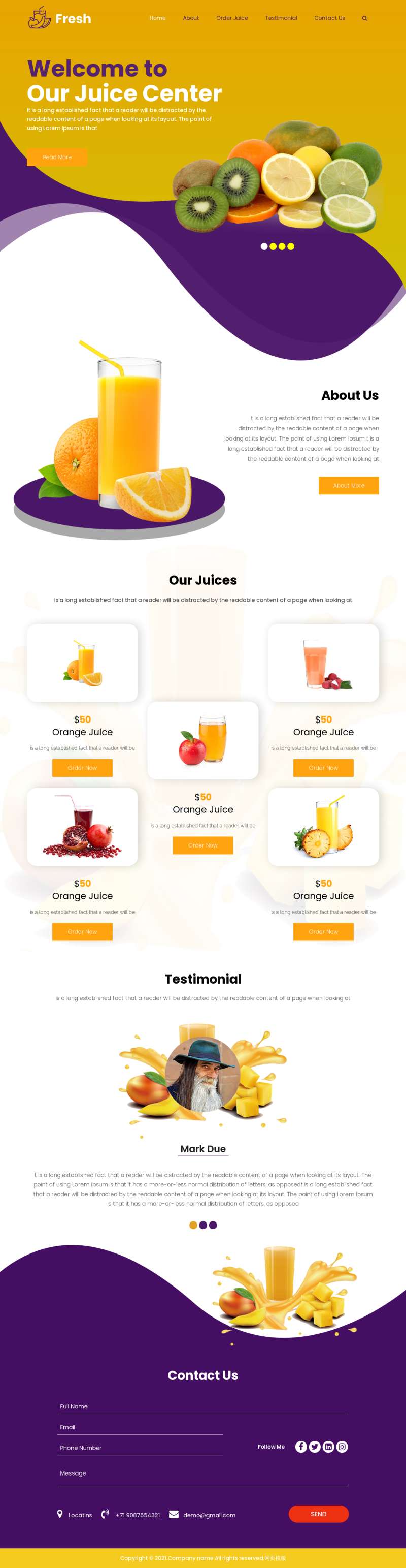 关于水果的网页设计代码，新鲜果汁网页设计