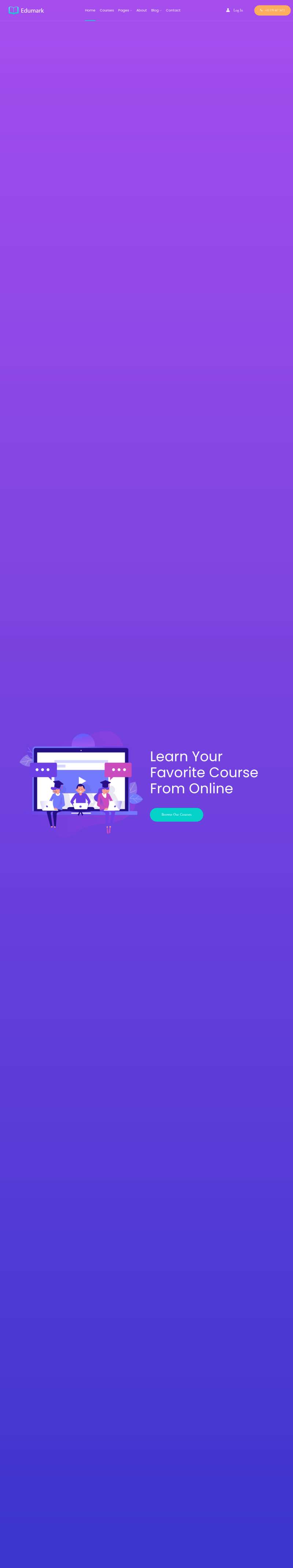 课程教学网站设计，响应式的教育培训网站模板