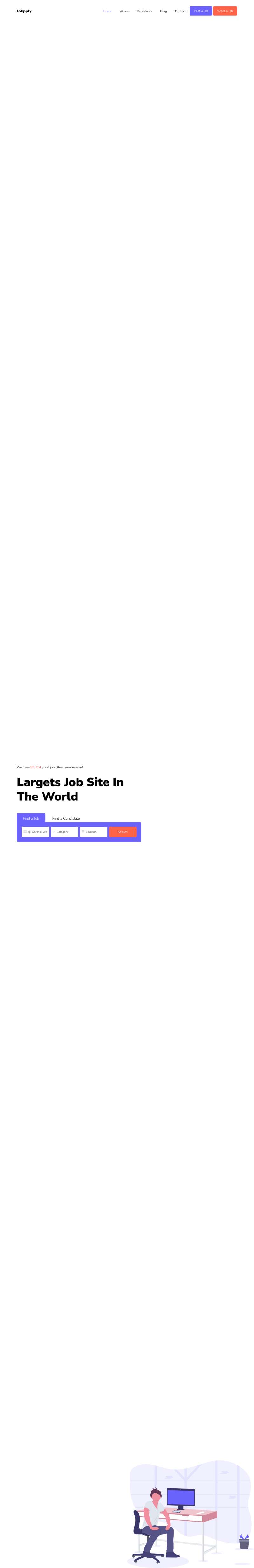 求职招聘网站设计，简约的个人求职网站html模板