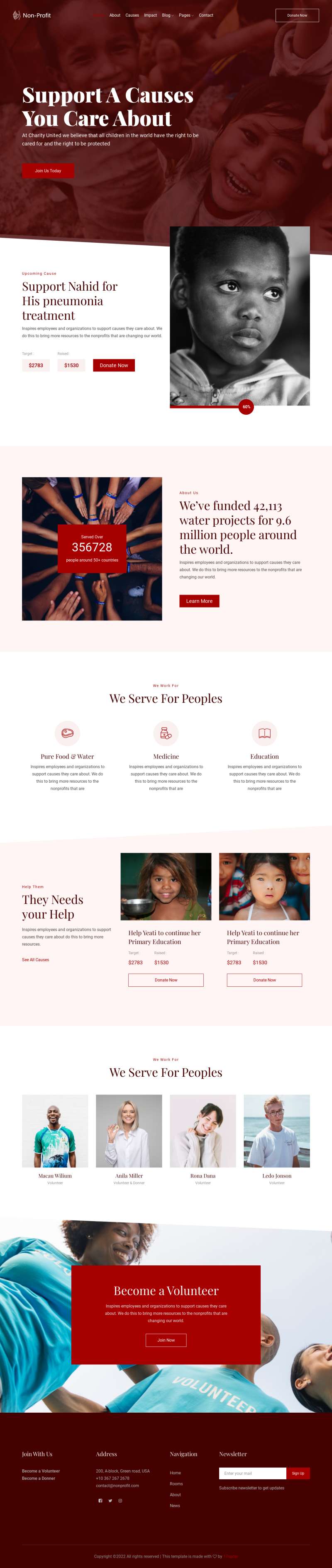 儿童慈善机构网页设计，优质的爱心公益网页代码
