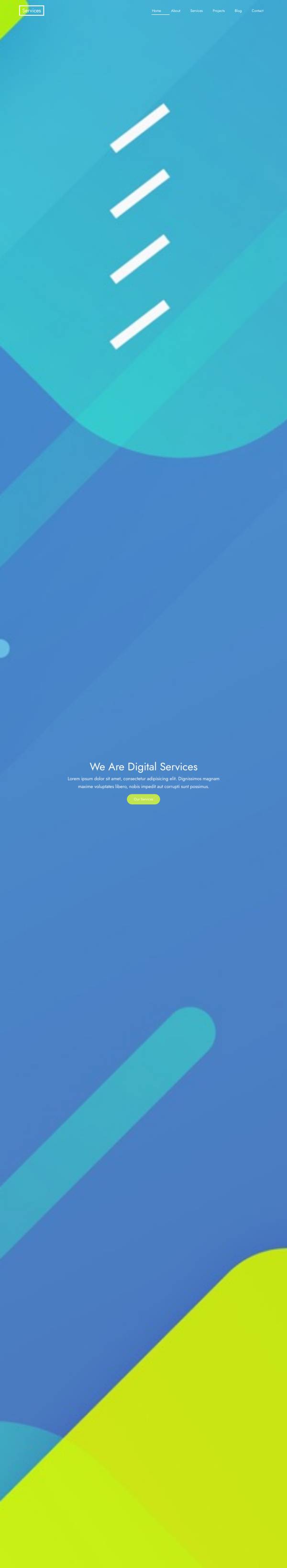 科技企业网站模板，简约的数字媒体技术网页设计