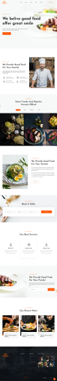 特色美食网页设计，优质的餐厅网站页面设计