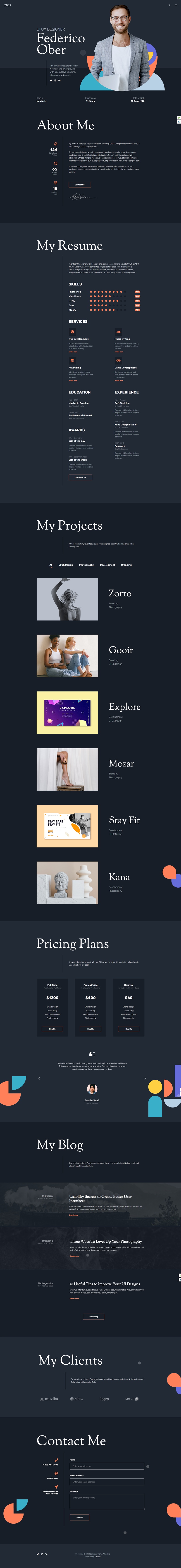 個(gè)人簡(jiǎn)歷網(wǎng)頁(yè)模板html，實(shí)用的個(gè)人作品展示網(wǎng)站模板