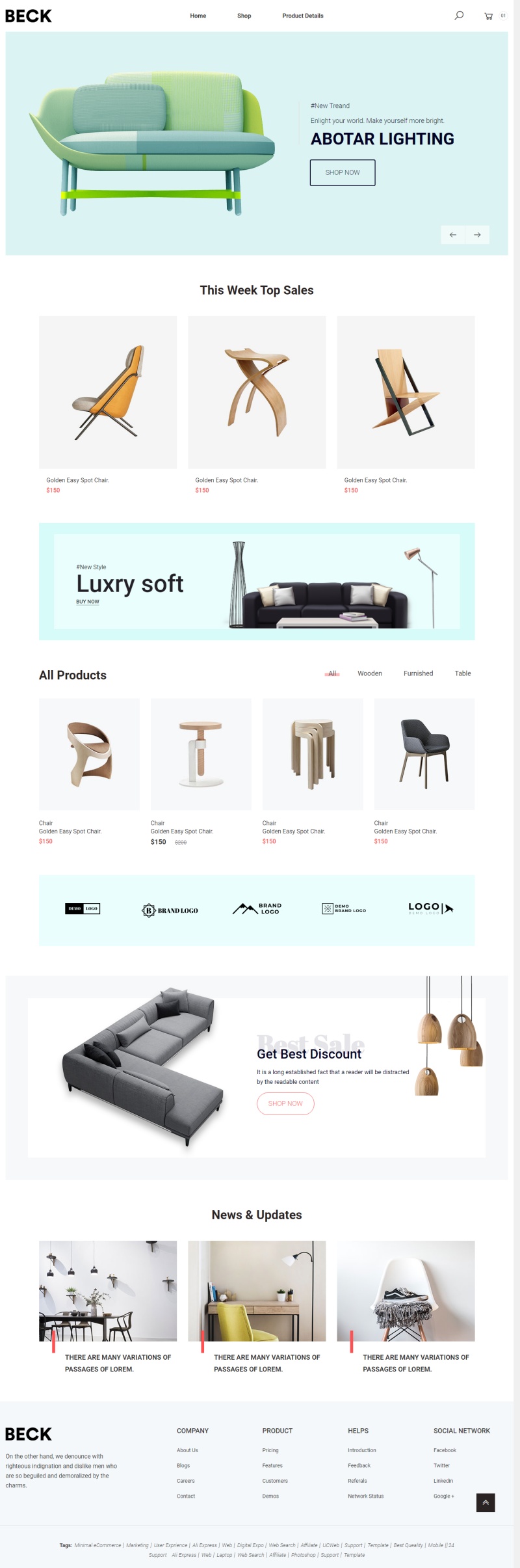 家具電商網(wǎng)站模板，小清新電商網(wǎng)頁設(shè)計(jì)代碼html