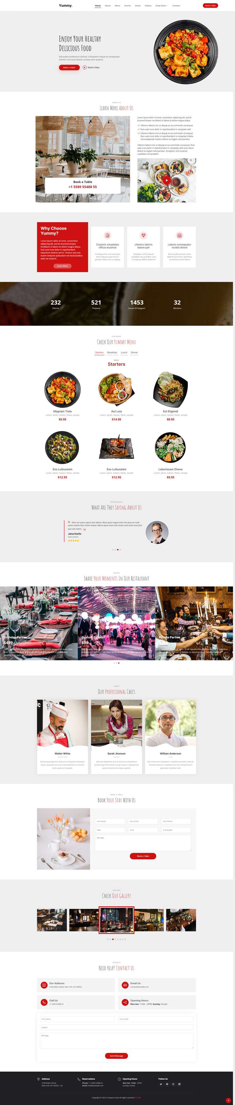 餐饮美食网站设计，精美的美食网站设计模板