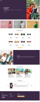 太阳镜商城网站设计，精美的眼镜商城网站模版