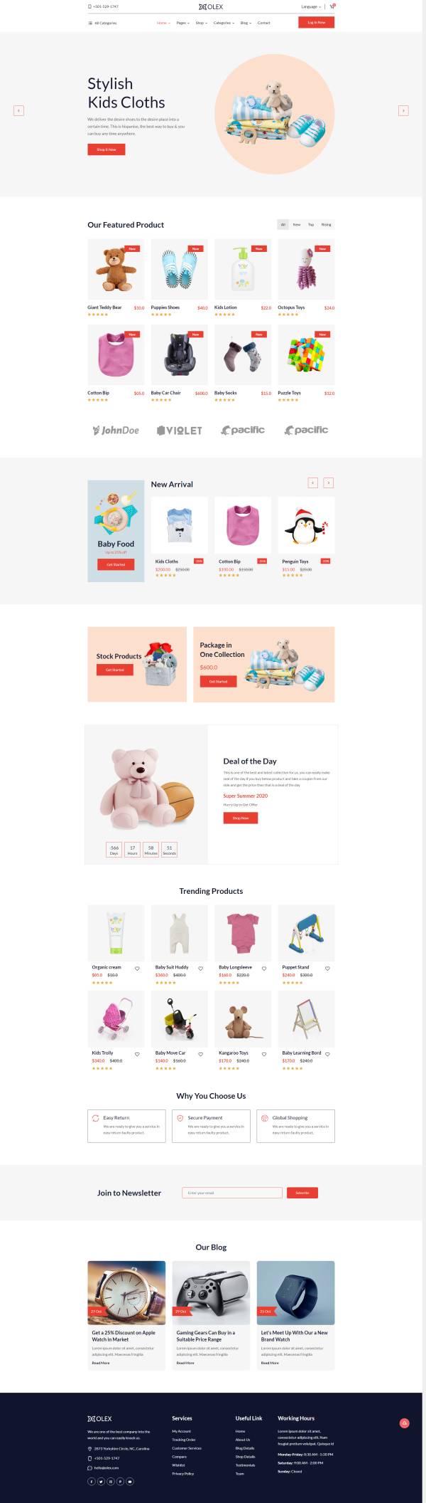 婴儿用品网页代码，优质的婴儿用品商城网站模板设计
