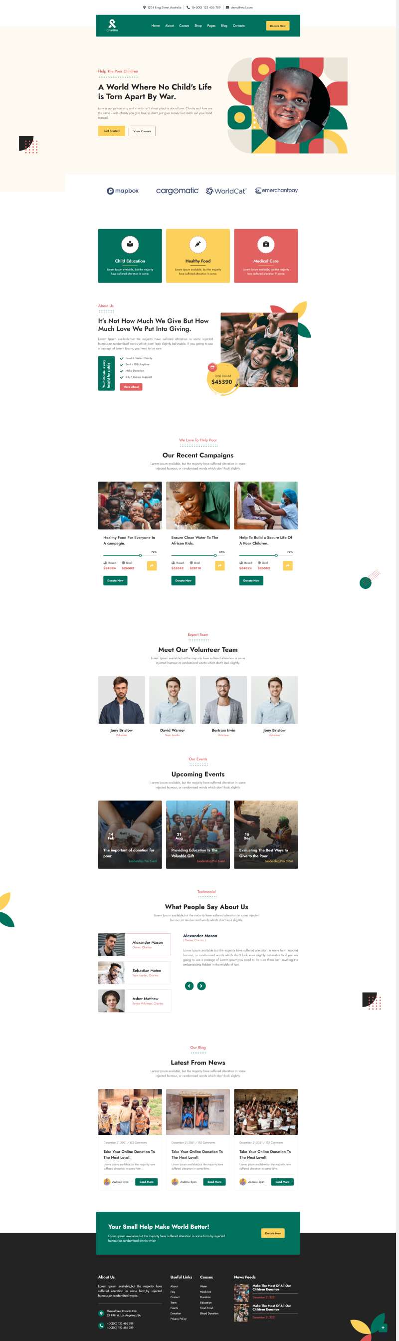 爱心慈善网站模板下载，优质的慈善机构网页设计