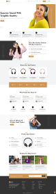耳机商城网站模板下载，简约的耳机行业网页设计