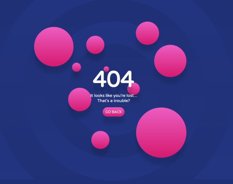 404錯誤頁面源碼，簡約的泡泡404錯誤頁面設計