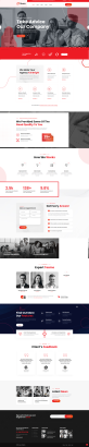 商业公司网站模板设计，红色的商业网站设计模板