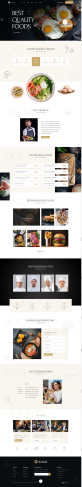 餐厅网站页面设计，精美的美食餐厅网站模板设计
