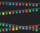 彩灯圣诞背景素材下载，精美的圣诞节网页html5