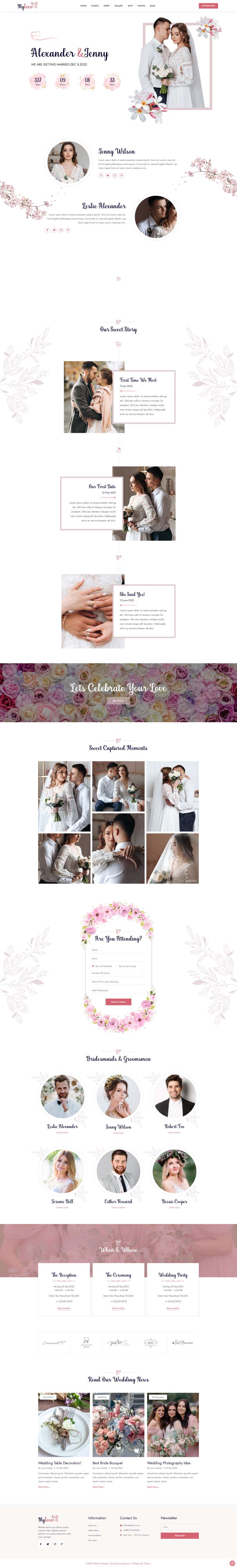 婚礼机构网站模板设计，高端的婚礼公司网页模板