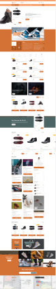 鞋子商城网站模板，现代商城模板设计