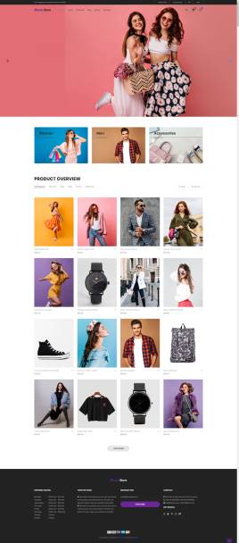 服饰商城网站源码，时尚的服饰电商模板设计