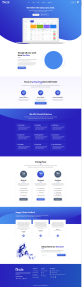 软件公司网站源码，蓝色云服务介绍页面设计模板