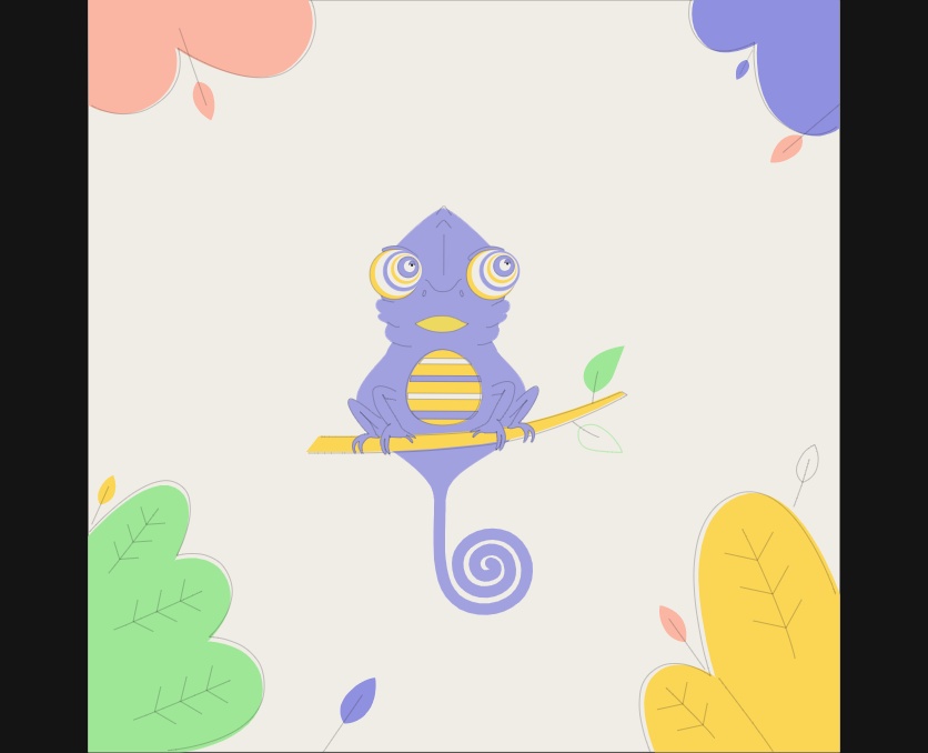 CSS動畫特效代碼，卡通變色龍動畫特效