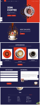 咖啡網頁設計模板，精美咖啡店網站模板