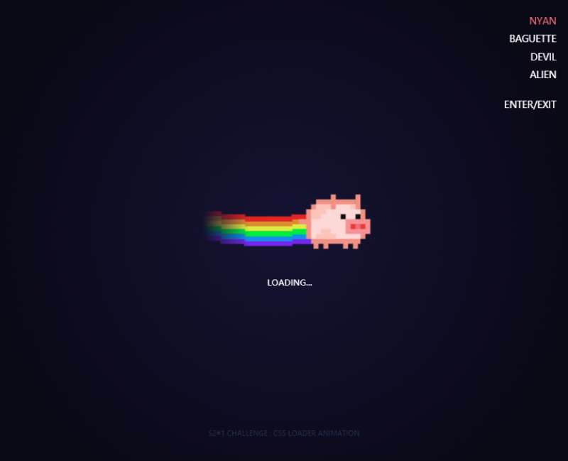 创意加载动画图标，彩虹猪css加载动画