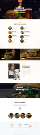 漢堡餐廳網頁設計，餐飲行業網站模板