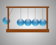 牛顿摆球动态图，模拟牛顿摆效果网页特效