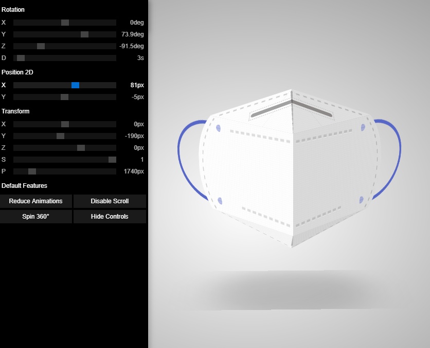 CSS 3D K-N95口罩素材下載