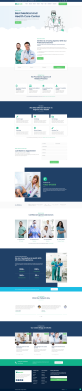 健康醫療網站模板下載，綠色小清新醫療行業網站設計